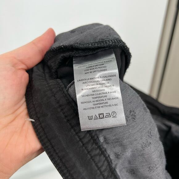 Pilcro by Anthropologie Utility Pants in Washed Black/Gray Ankle Zippers - Picture 7 of 8